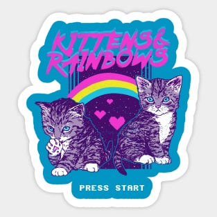 Kittens & Rainbows Sticker